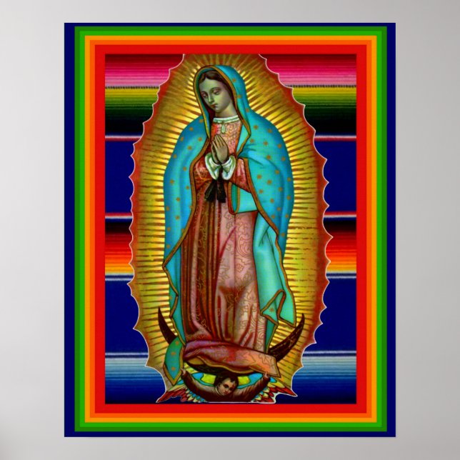 Our Lady of Guadalupe Zarape Print Picture Poster (Front)