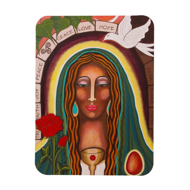 "Our Lady of Healing Hearts" Magnet (Vertical)