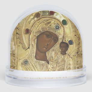 Our Lady of Kazan Orthodox Christian Icon          Snowglobe