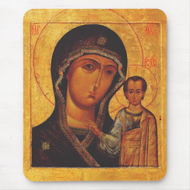 Our Lady of Kazan Orthodox Icon Mouse Mat (Front)