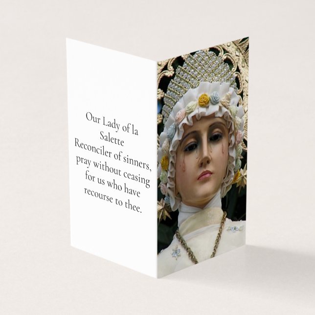 OUR LADY OF LA SALETTE Prayer Card (Outside)
