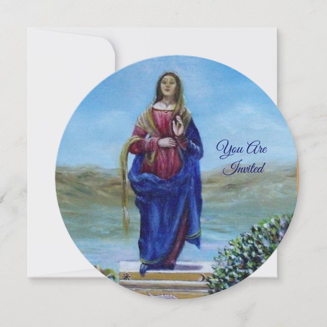 OUR LADY OF LIGHT Madonna of Immaculate Conception Invitation (Front)