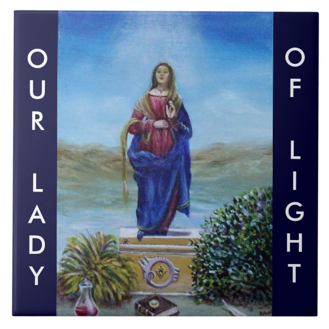 OUR LADY OF LIGHT Madonna of Immaculate Conception Tile (Front)