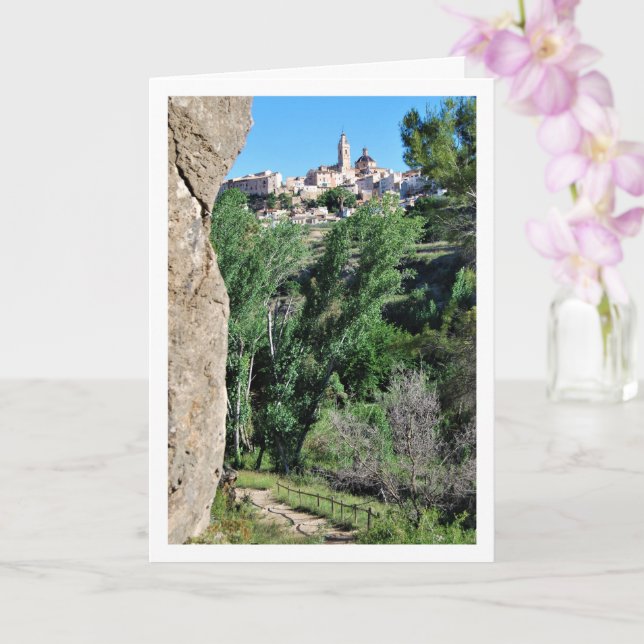 Our Lady of Los Angeles Church, Chelva, Spain Card (Orchid)