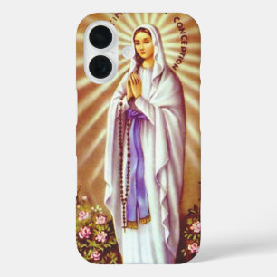 Our Lady of Lourdes Apparition Miraculous Art iPhone 16 Case