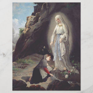 Our Lady of Lourdes Apparition Miraculous Art Flyer