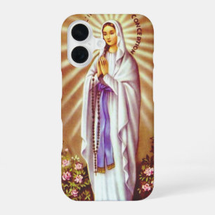 Our Lady of Lourdes Apparition Miraculous Art iPhone 16 Case