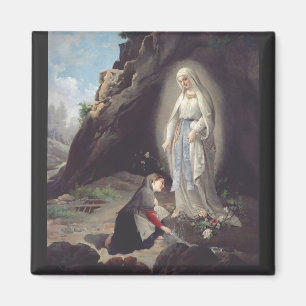 Our Lady of Lourdes Apparition Miraculous Art Magnet