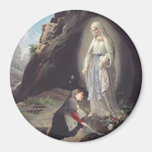 Our Lady of Lourdes Apparition Miraculous Art Magnet