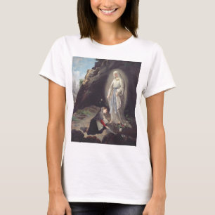 Our Lady of Lourdes Apparition Miraculous Art T-Shirt