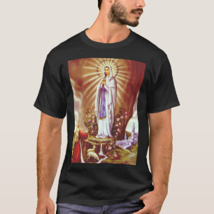Our Lady of Lourdes Apparition Miraculous Art T-Shirt