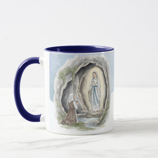 Our Lady of Lourdes, Catholic Mug (Left)