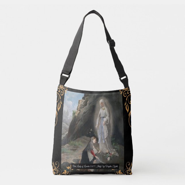 Our Lady of Lourdes Crossbody Bag (Front)