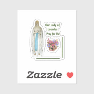 Our Lady of Lourdes Custom-Cut Vinyl Sticker