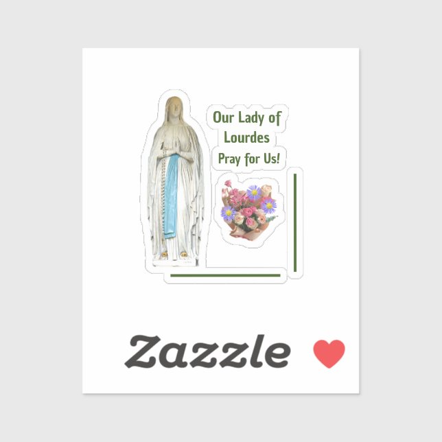 Our Lady of Lourdes Custom-Cut Vinyl Sticker (Sheet)