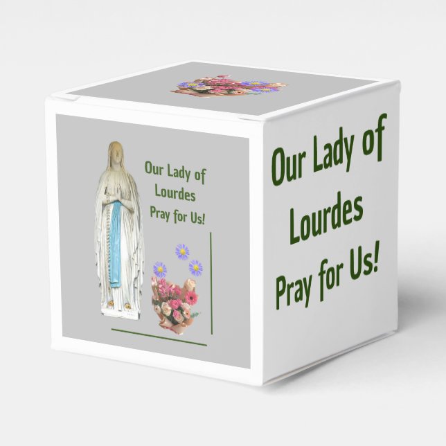 Our Lady of Lourdes Favour Box (Front Side)