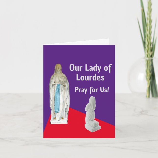 Our Lady of Lourdes Folded Greeting Card (Front)