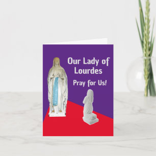 Our Lady of Lourdes Folded Greeting Card