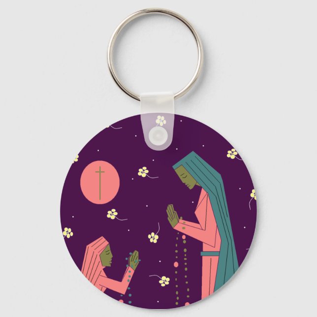 OUR LADY OF LOURDES KEY RING (Front)