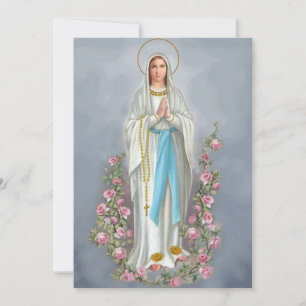 Our Lady of Lourdes Memorare Prayer Card