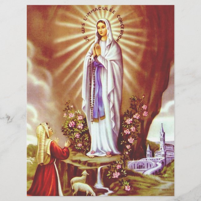 Our Lady of Lourdes Premium Massabielle Art Print Flyer (Front)