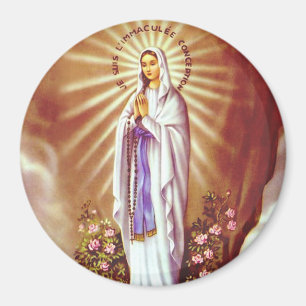 Our Lady of Lourdes Premium Massabielle Art Print Magnet