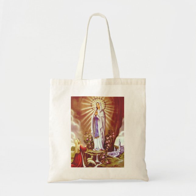 Our Lady of Lourdes Premium Massabielle Art Print Tote Bag (Front)