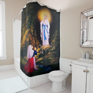Our Lady of Lourdes Shower Curtain
