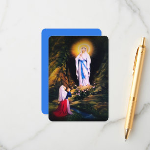 Our Lady of Lourdes with Prayer Enclosure Card