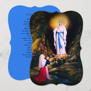 Our Lady of Lourdes with Prayer Holiday Card