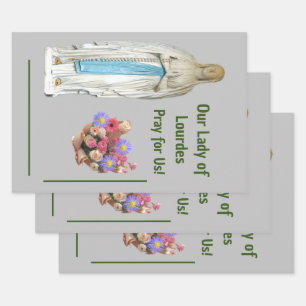 Our Lady of Lourdes Wrapping Paper Sheet