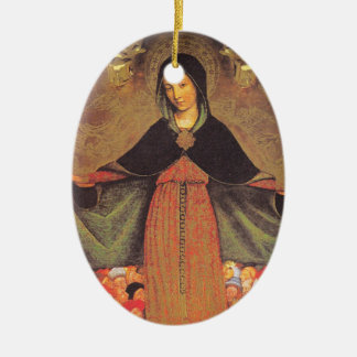 our lady of mercy ceramic tree decoration