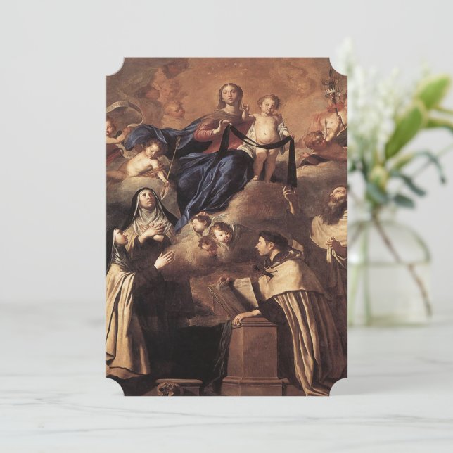 Our Lady of Mount Carmel 1641 Invitation (Standing Front)