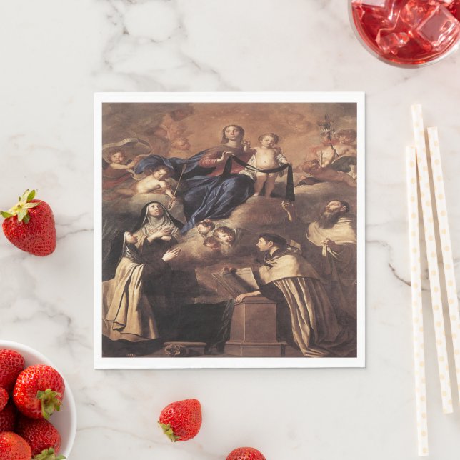 Our Lady of Mount Carmel 1641 Napkin (Insitu)