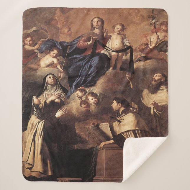 Our Lady of Mount Carmel 1641 Sherpa Blanket (Front)