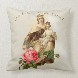 Our Lady of Mount Carmel  Baby Jesus Prayer Cushion