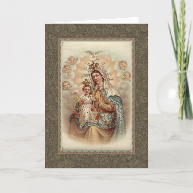 Our Lady of Mount Carmel Baby Jesus Scapular Card (Front)