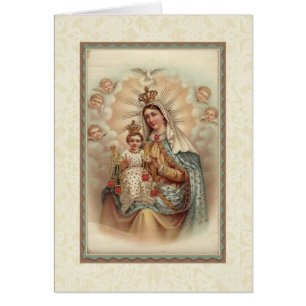 Our Lady of Mount Carmel Baby Jesus Scapular Card