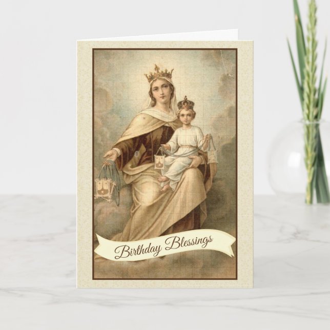 Our Lady of Mount Carmel Birthday Card (Front)