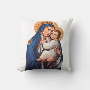 Our Lady of Mount Carmel Devotional Art Cushion