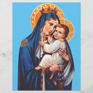 Our Lady of Mount Carmel Devotional Art Flyer