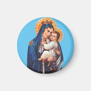 Our Lady of Mount Carmel Devotional Art Magnet