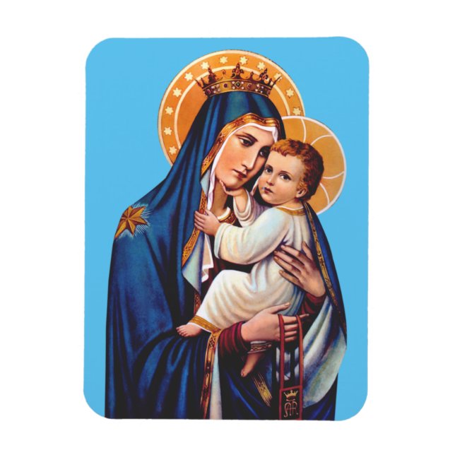 Our Lady of Mount Carmel Devotional Art Magnet (Vertical)