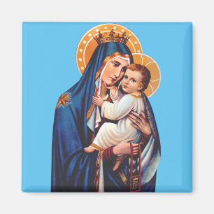 Our Lady of Mount Carmel Devotional Art Magnet