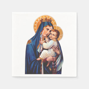 Our Lady of Mount Carmel Devotional Art Napkin
