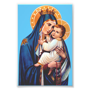 Our Lady of Mount Carmel Devotional Art Photo Print