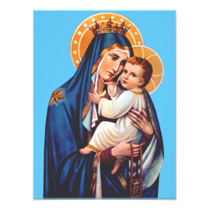 Our Lady of Mount Carmel Devotional Art Photo Print
