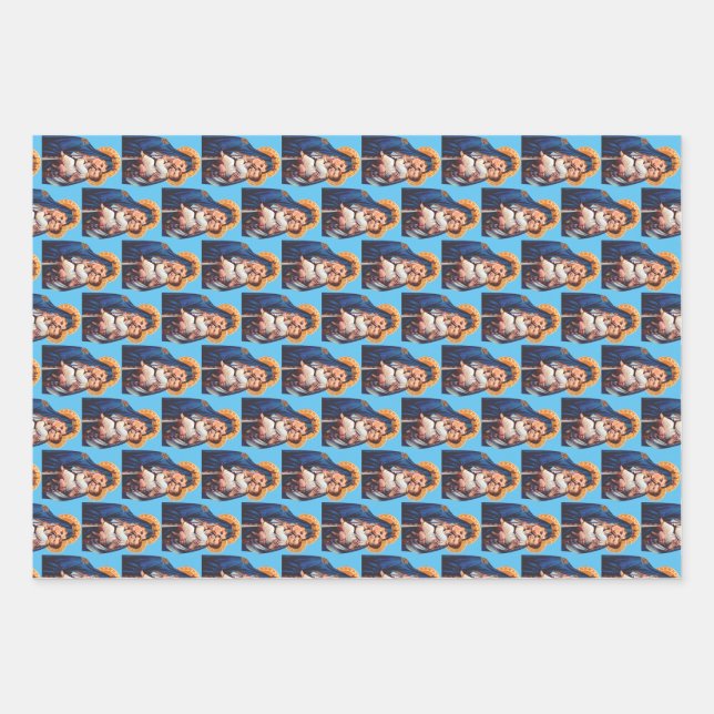 Our Lady of Mount Carmel Devotional Art Wrapping Paper Sheet (Front)