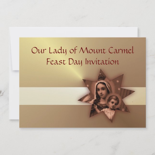 Our Lady of Mount Carmel Feast Day Invitation (Front)