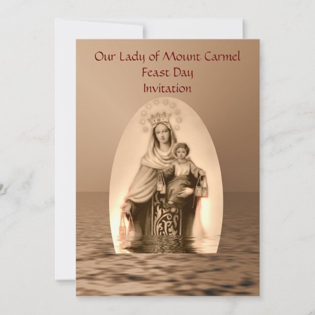 Our Lady of Mount Carmel Feast Day Invitation (Front)